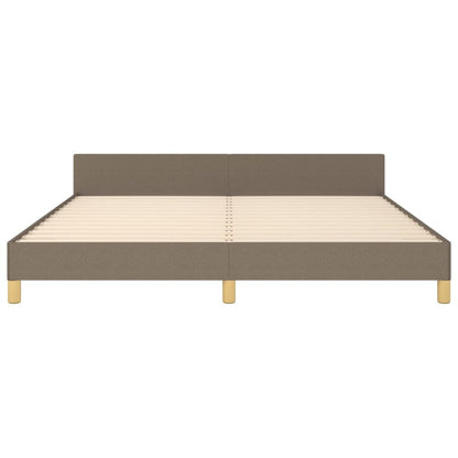 Estructura De Cama Con Cabecero De Tela Gris Taupe 180x200 Cm / Vetonek_2