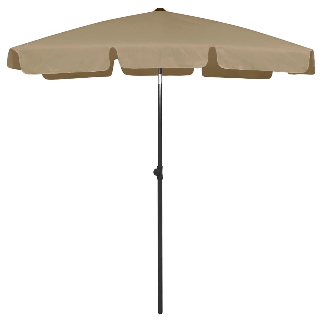Vidaxl Sombrilla De Playa Gris Taupe 180x120 Cm_0