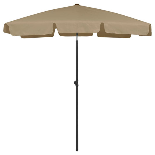 Vidaxl Sombrilla De Playa Gris Taupe 180x120 Cm_0