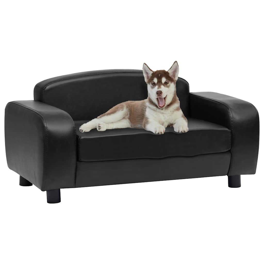 Vidaxl Sofá Para Perros Cuero Sintético Negro 80x50x40 Cm_1
