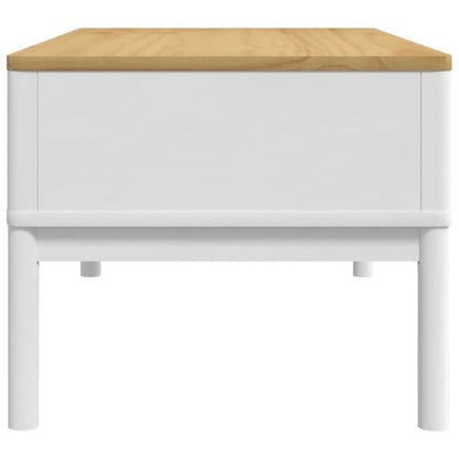 Mesa De Centro Floro Madera Maciza De Pino Blanco 99x55,5x45 Cm_4