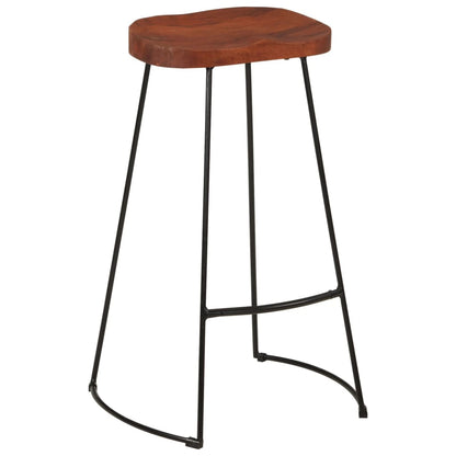 Taburetes De Bar Gavin 2 Uds Madera Mango Maciza 50x40x78 Cm_1