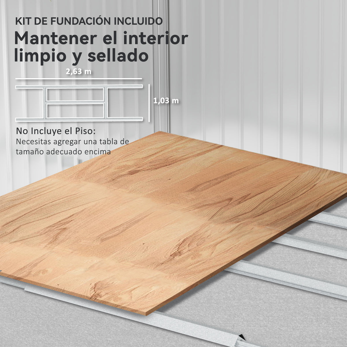 Caseta De Jardín Outsunny Acero Galvanizado Gris Claro 277x195x192 Cm 845-031v03lg_5