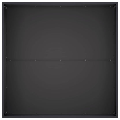 Macetero De Jardín Negro 80 X 80 X 40 Cm Acero Laminado En Frío_3