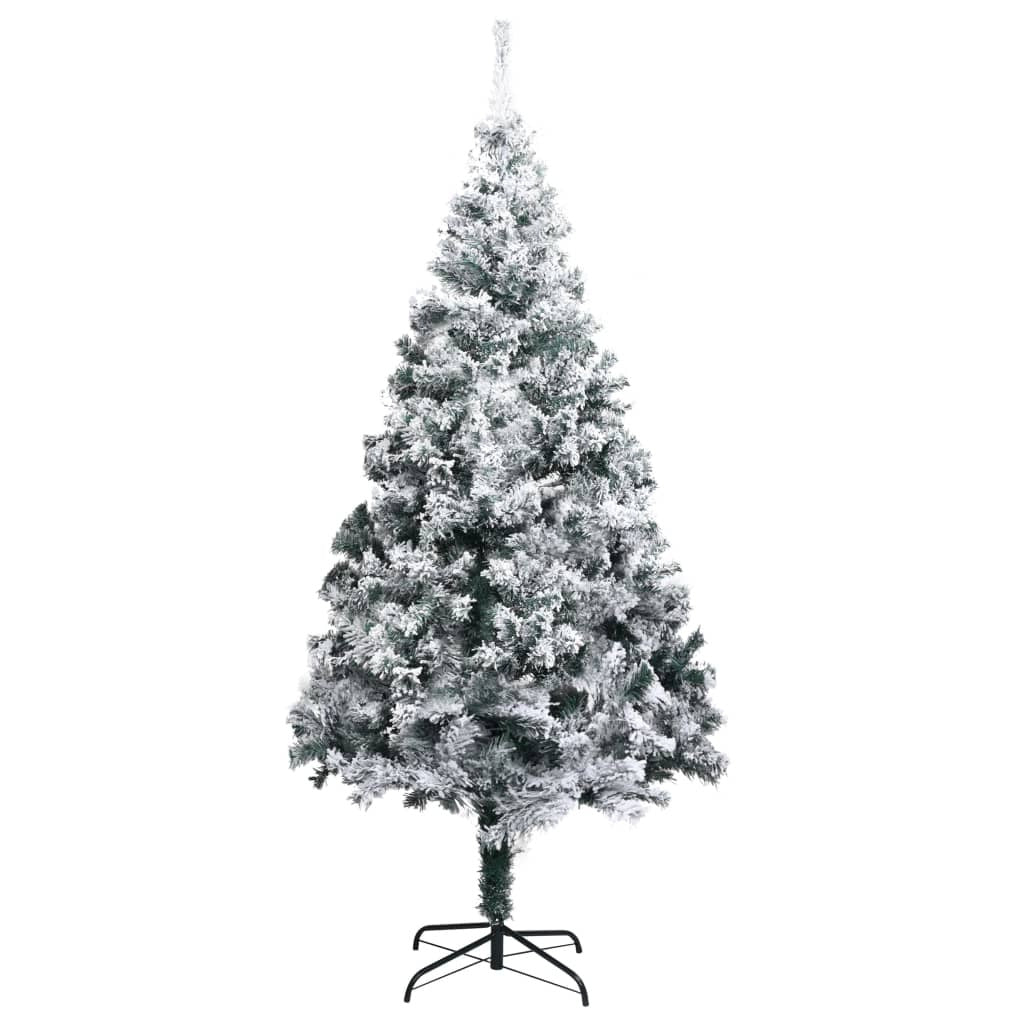 Vidaxl Árbol De Navidad Artificial Verde Con Nieve 180 Cm_1