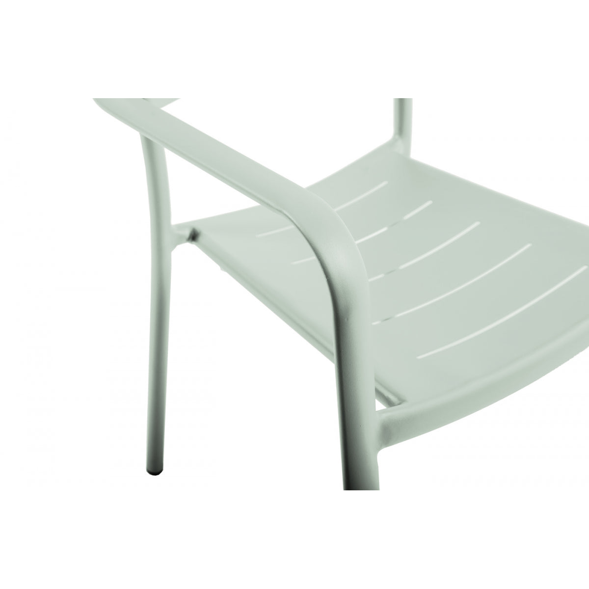 Lote De 4 Sillas De Jardín Apilables Inari Verde Romero Aluminio - Muebles De Jardín - 56x58xh85cm_3