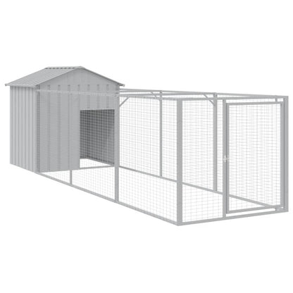 Caseta Perros Tejado Acero Galvanizado Gris Claro 117x405x123cm_0
