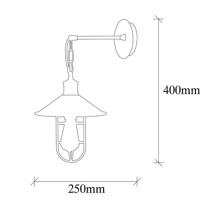 Aplique De Pared, Metal , Negro, 25x25x40, Casquillo E 27 Max 40 W_1