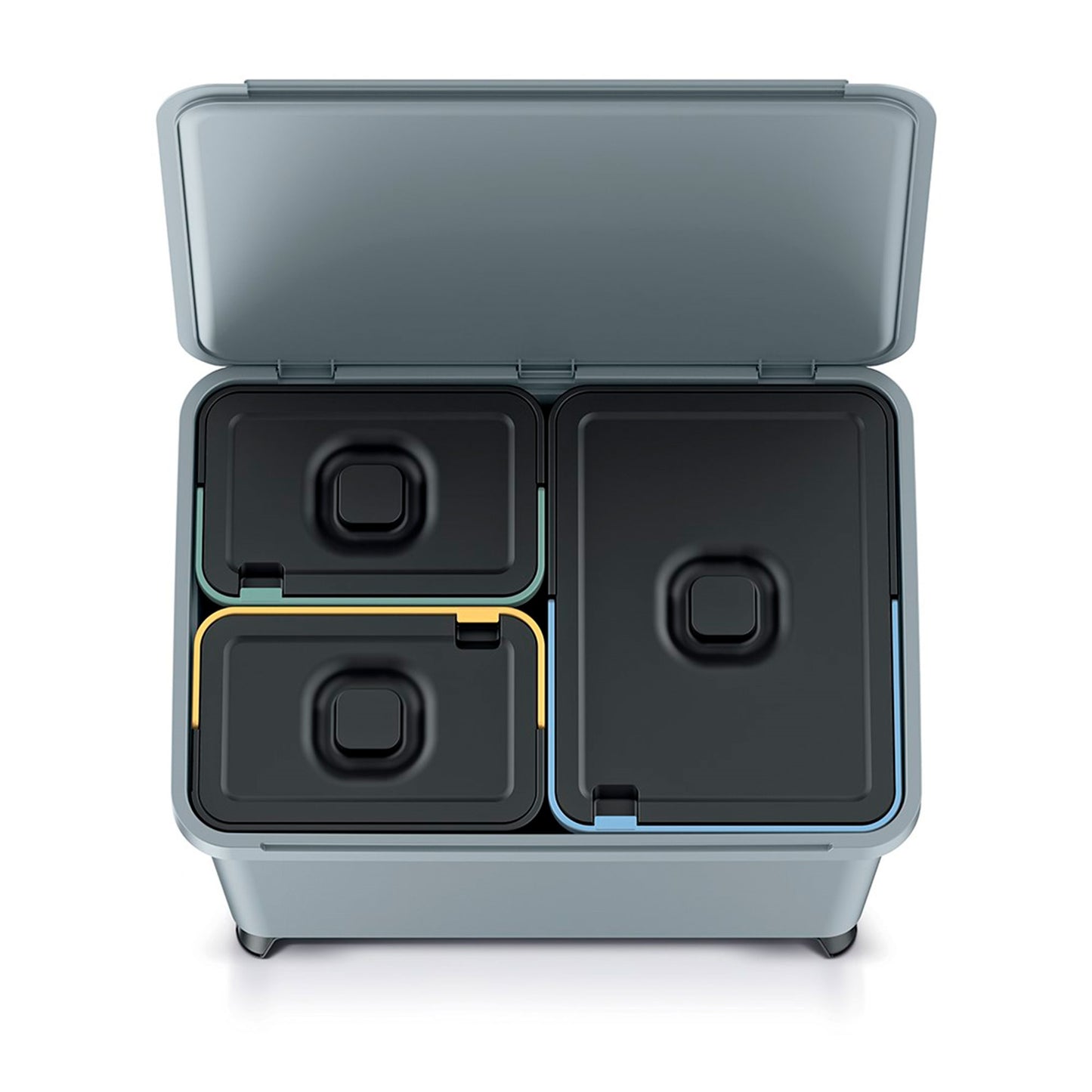 Sistema Clasificador De Reciclaje 2x10l + 1x23l  Color Gris Keden