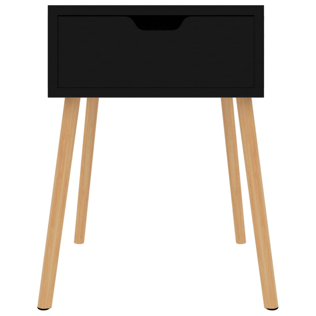 Mesitas Noche 2 Uds Madera Ingeniería Negro Brillo 40x40x56 Cm_1