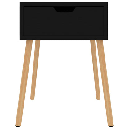 Mesitas Noche 2 Uds Madera Ingeniería Negro Brillo 40x40x56 Cm_1