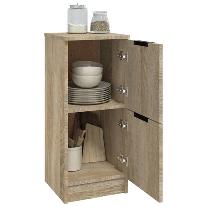 Aparadores 2 Uds Madera Contrachapada Roble Sonoma 30x30x70 Cm / Vetonek_1