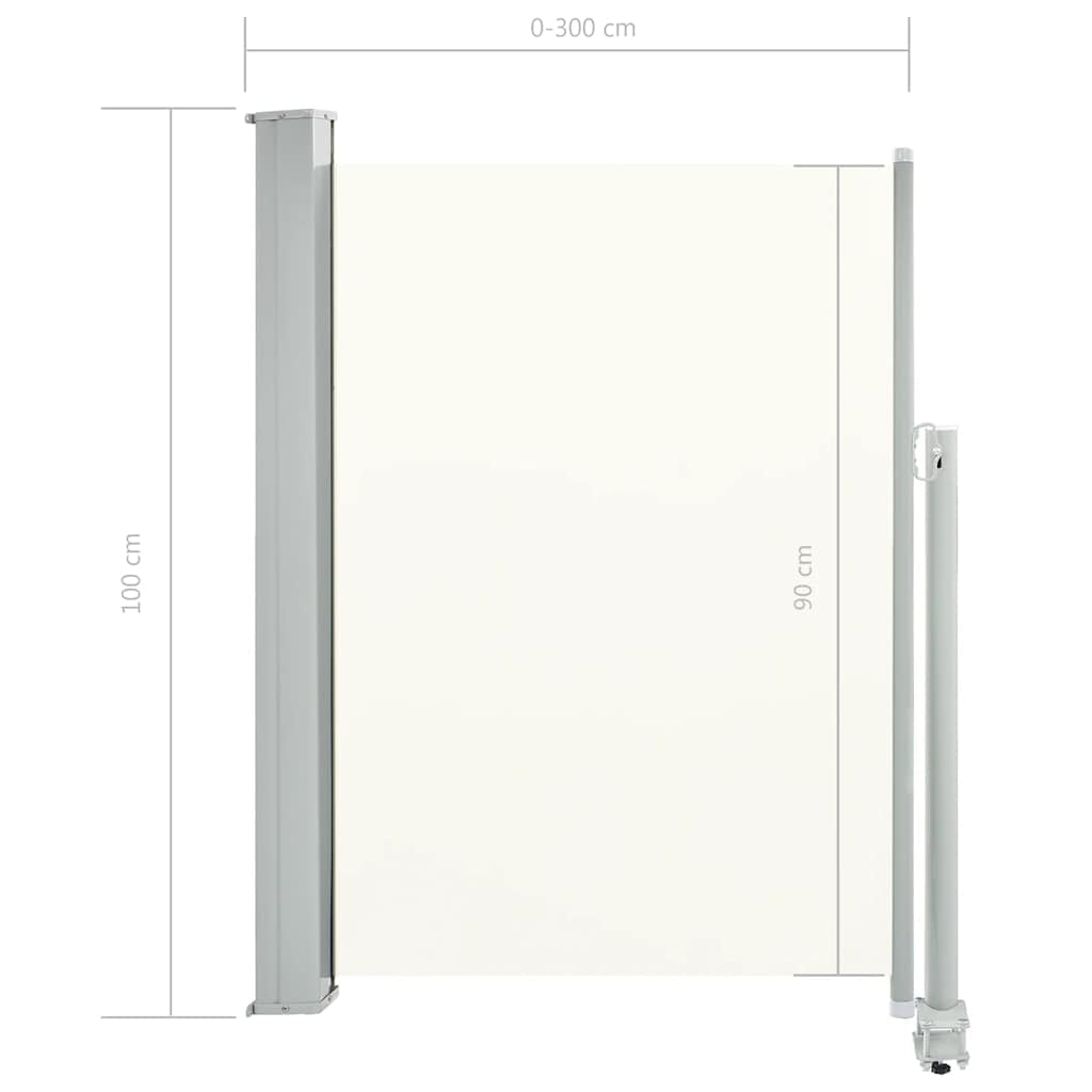Vidaxl Toldo Lateral Retráctil Para Patio 100x300 Cm Crema_2