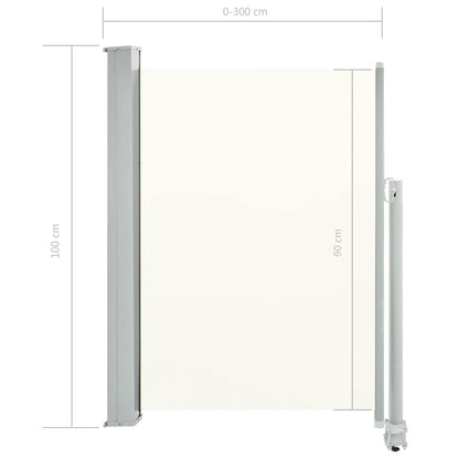 Vidaxl Toldo Lateral Retráctil Para Patio 100x300 Cm Crema_2