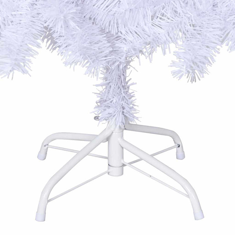 Vidaxl Árbol De Navidad Artificial Con Ramas Gruesas Pvc Blanco 120 Cm_5
