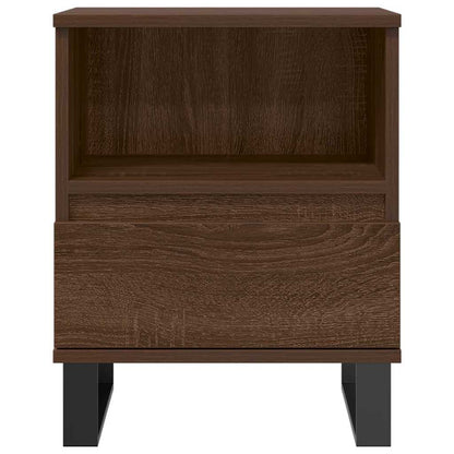 Mesitas Noche 2 Uds Madera Ingeniería Marrón Roble 40x35x50 Cm_3