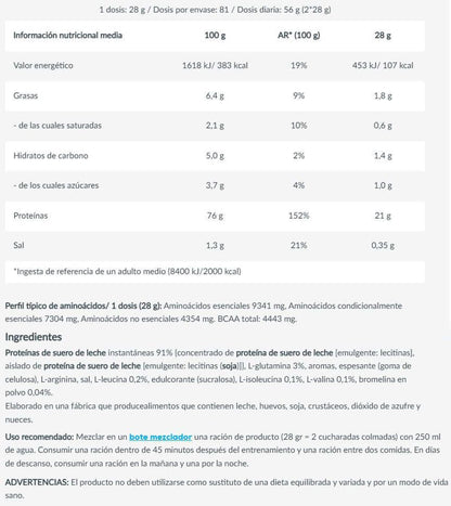 100% Pure Whey - 2kg - Arroz Con Leche - Proteina De Suero Whey - Biotech Usa_5