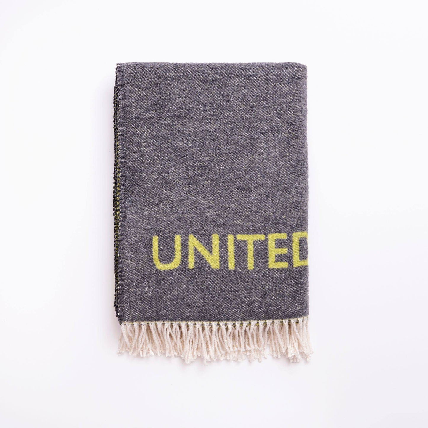 Manta 140x190cm 320gsm 60%algodón 40%acrílico En Marrón Y Verde Con Logo