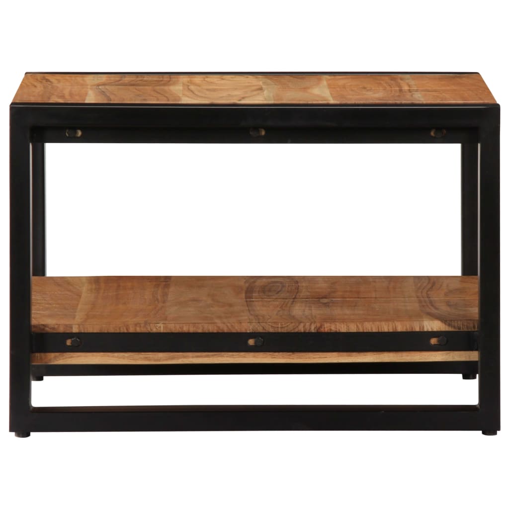Mesa De Centro De Madera Maciza De Acacia 60x60x40 Cm_1