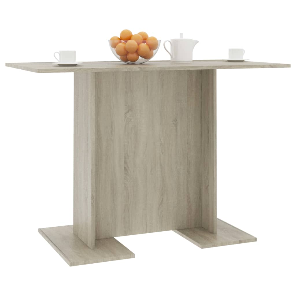 Mesa De Comedor Madera Contrachapada Roble Sonoma 110x60x75cm_3