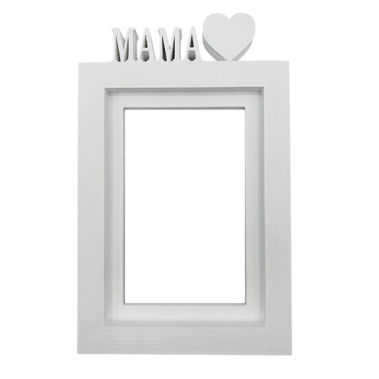 Marco De Fotos Mesa O Pared Modelo Mama 24.5x17.5cm Para Fotos 13x18cm Blanco