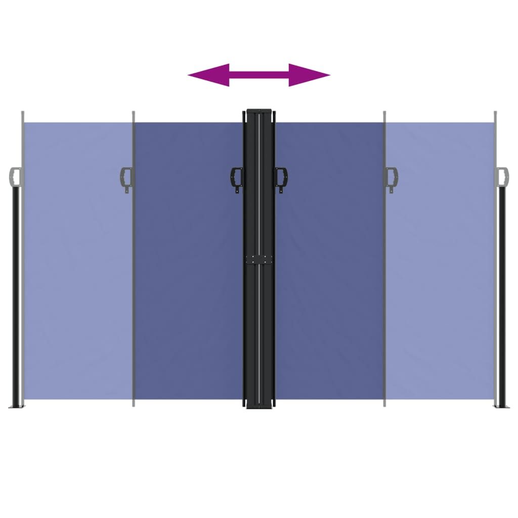 Vidaxl Toldo Lateral Retráctil Azul 200x600 Cm_4