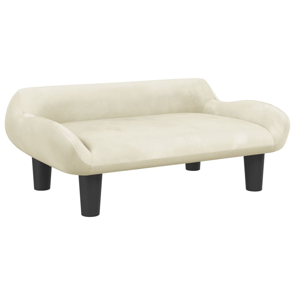 Cama Para Perros De Terciopelo Crema 70x40x24 Cm / Vetonek_0
