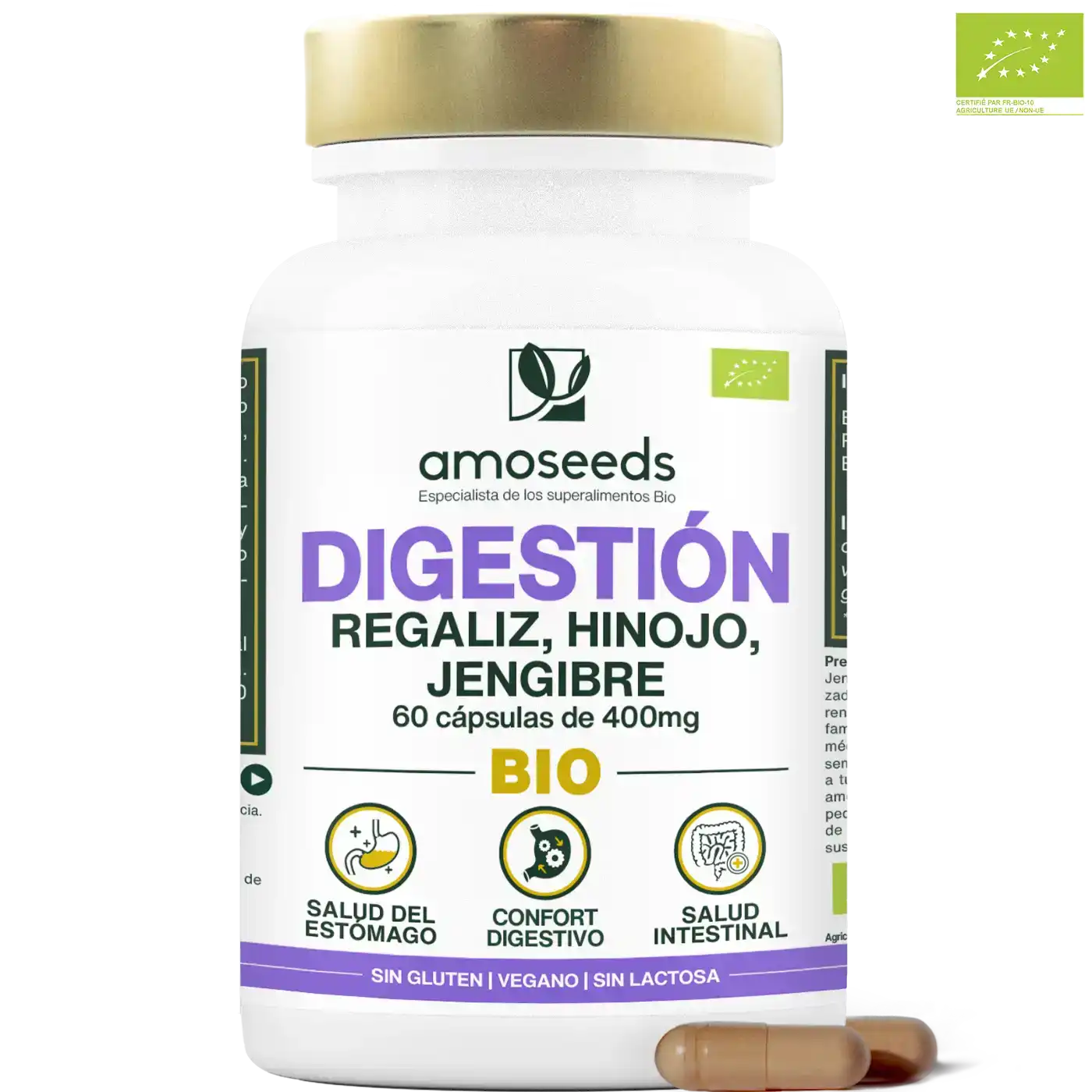 Complejo Digestión Bio, Regaliz, Hinojo, Jengibre | 60 Cápsulas_0