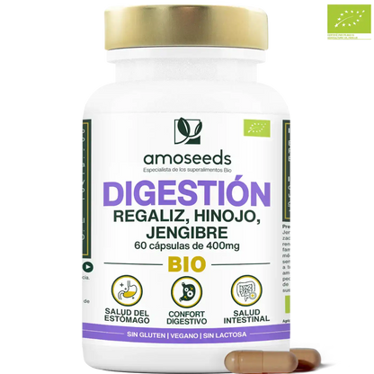 Complejo Digestión Bio, Regaliz, Hinojo, Jengibre | 60 Cápsulas_0