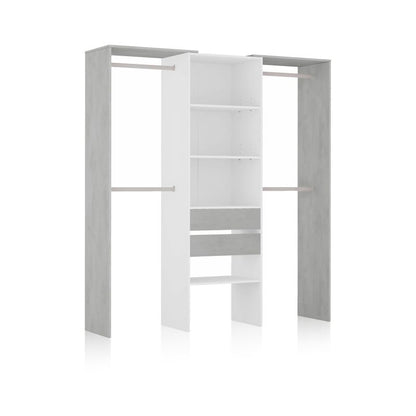Armario Vestidor Lada Melamina, Blanco, 179 X 202 X 50_3