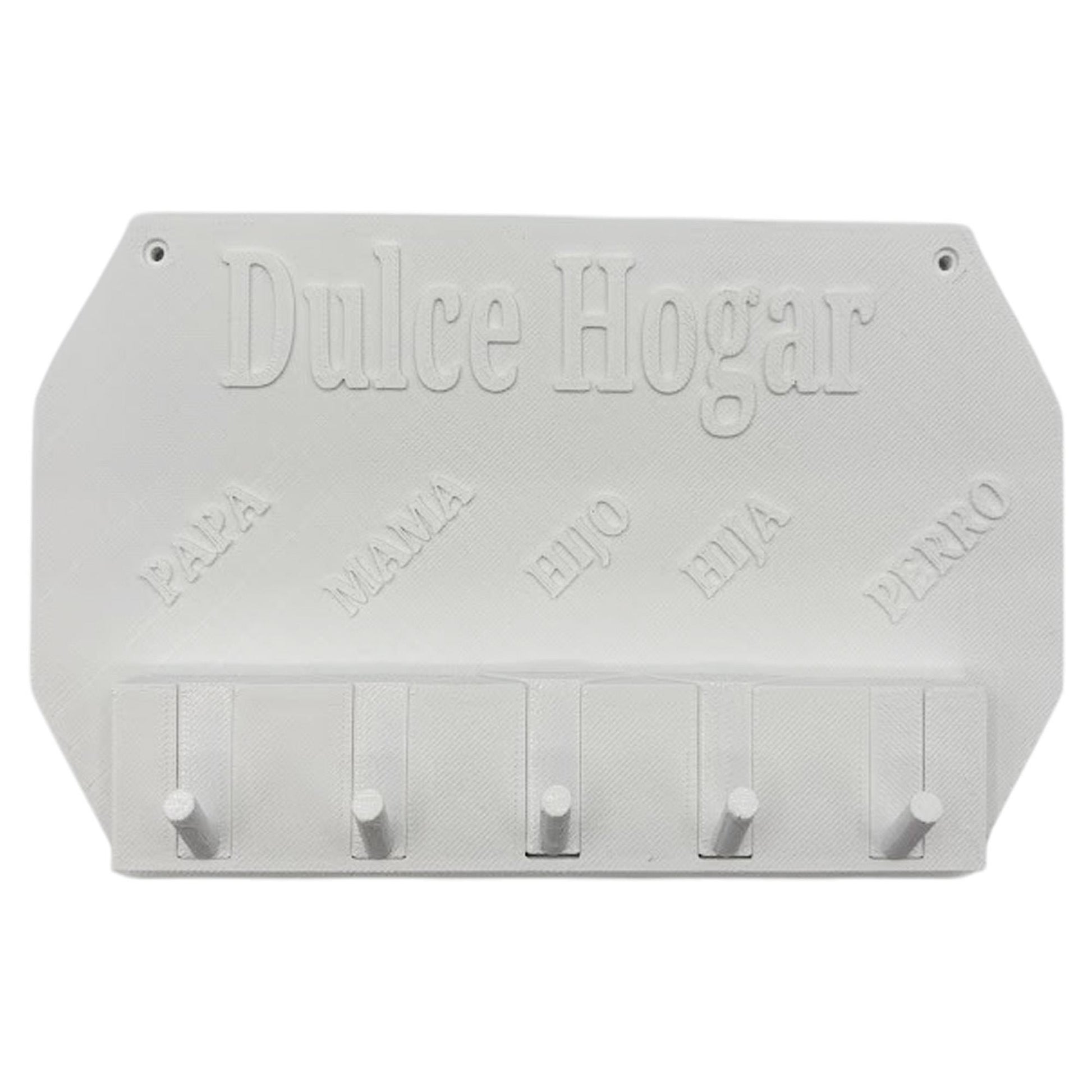 Colgador De Llaves Dulce Hogar Integrantes De La Familia Blanco._0