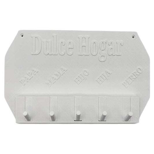 Colgador De Llaves Dulce Hogar Integrantes De La Familia Blanco._0