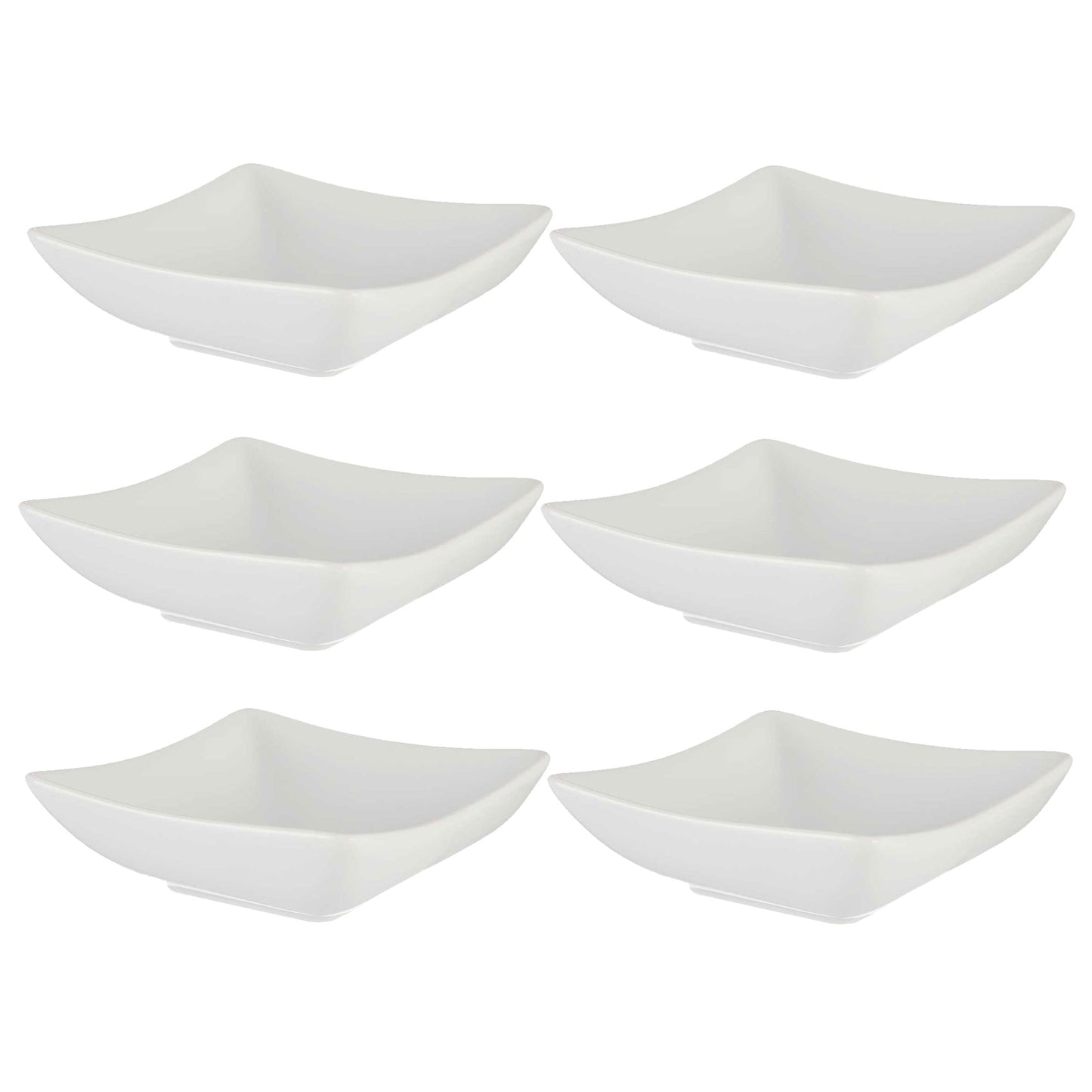 Set 6 Cuencos Porcelana Blanca Aperitivo Colección Vessia_0