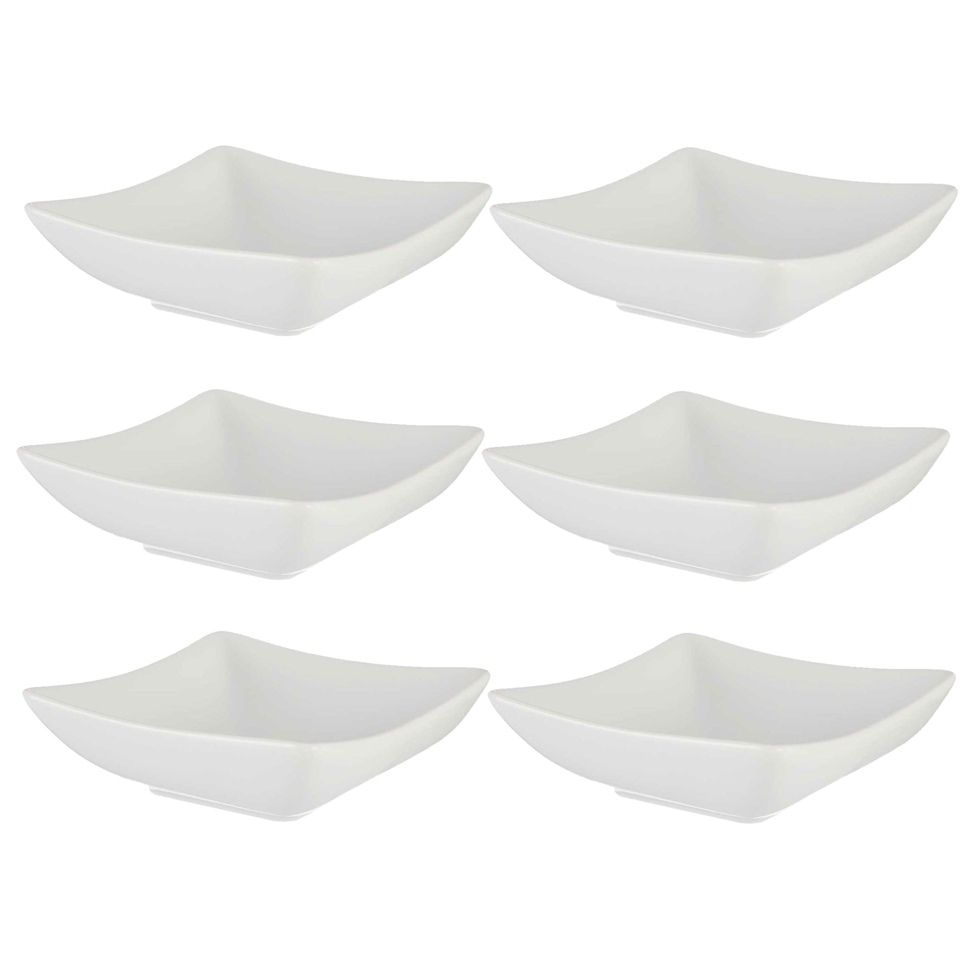 Set 6 Cuencos Porcelana Blanca Aperitivo Colección Vessia_0