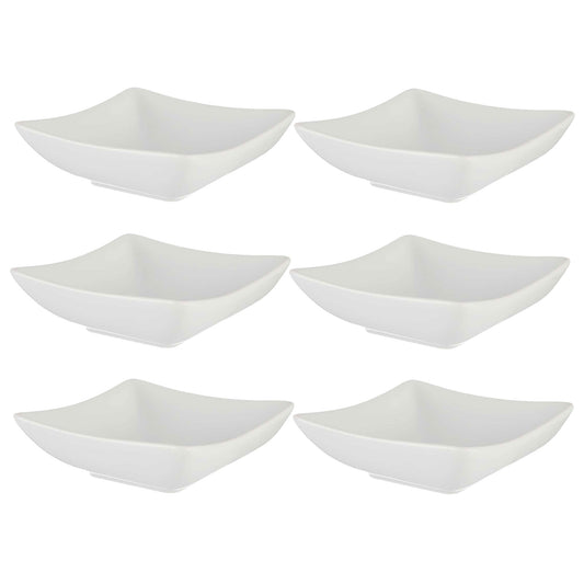 Set 6 Cuencos Porcelana Blanca Aperitivo Colección Vessia_0