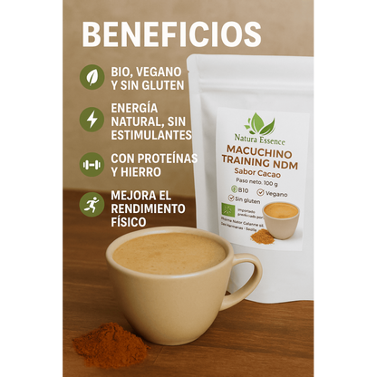 Macuchino Training Eco Sabor Cacao 100g – Mezcla Natural Con Maca, Avena Y Cacao ecológico_3