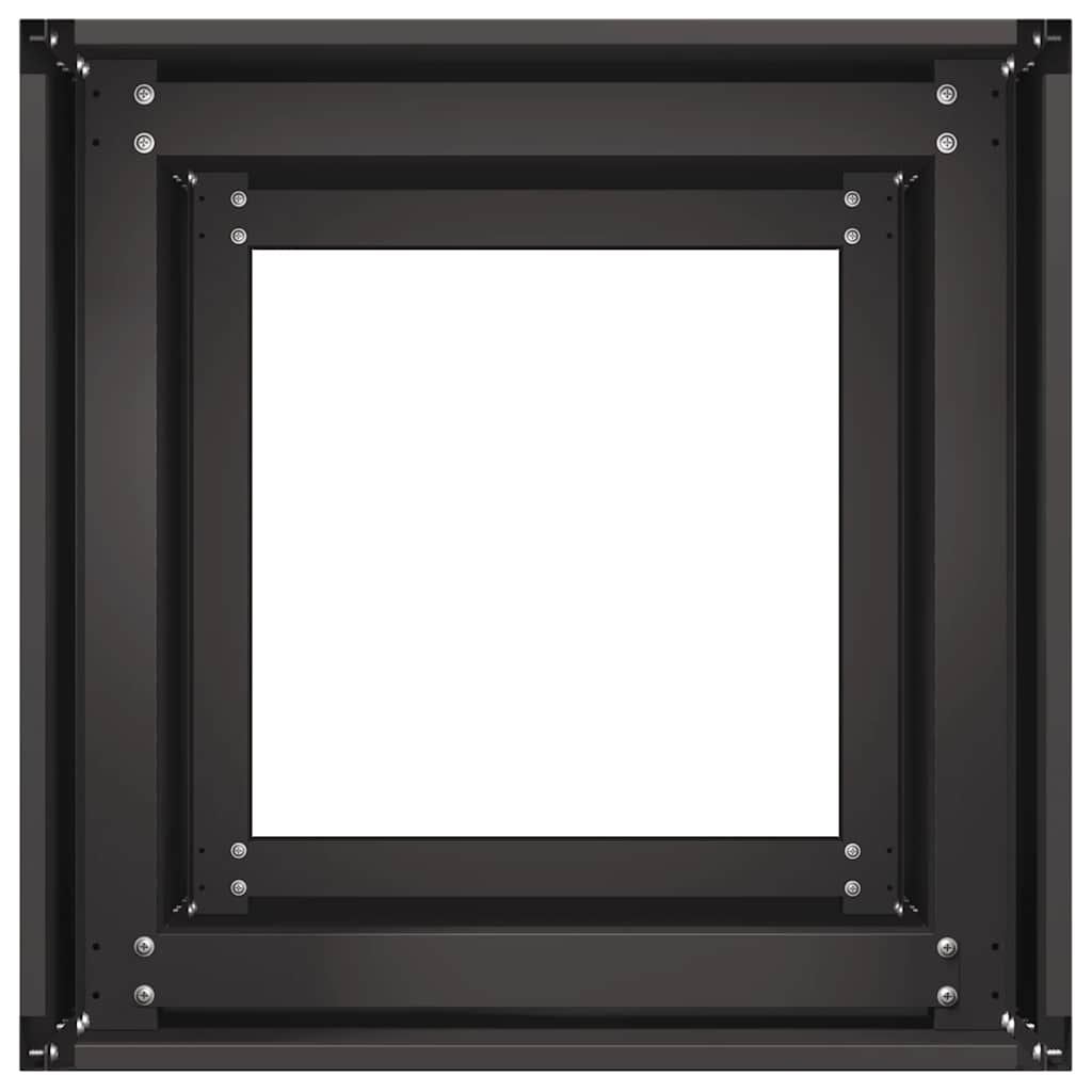 Jardinera De Acero Laminado En Frío Negro 40x40x80 Cm_4