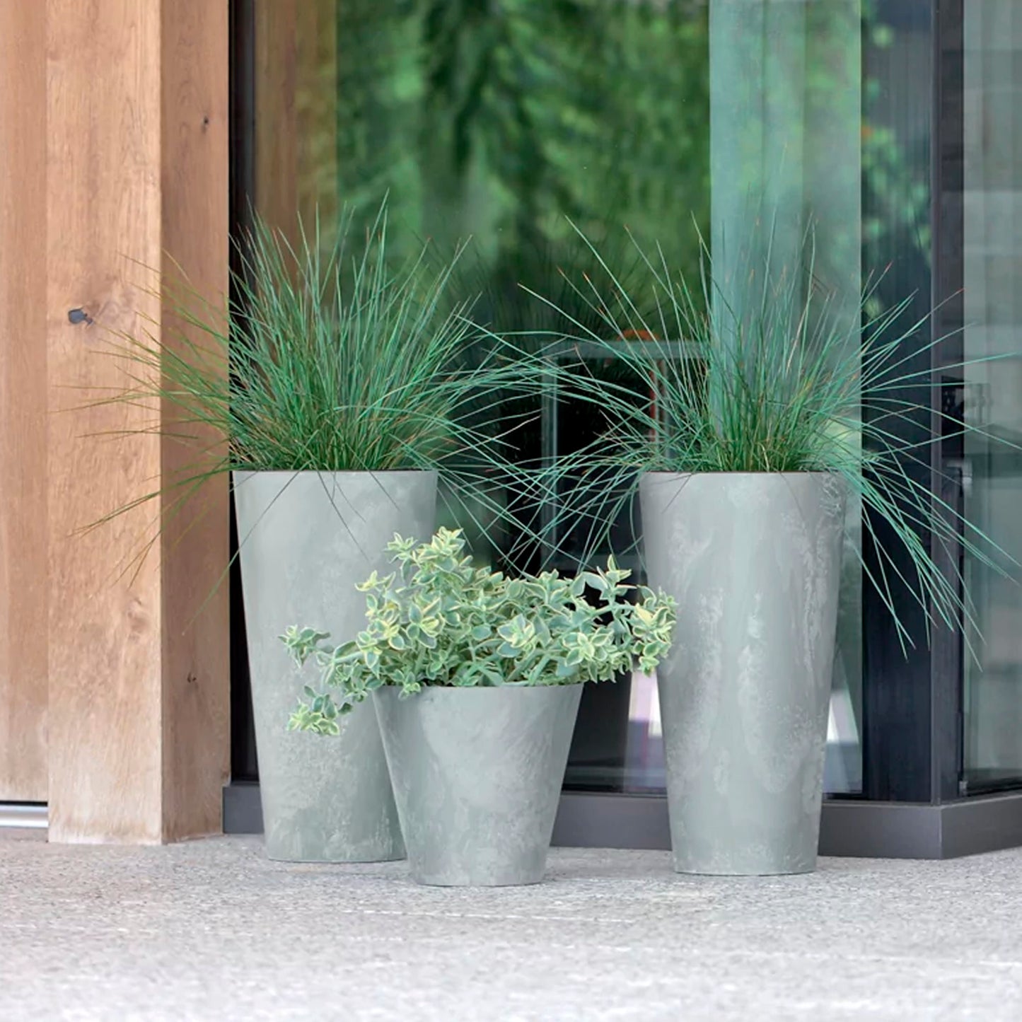 Maceta Tubus Beton Effect 7l., Dimensiones (mm) 250x250x233, Color Marengo_5