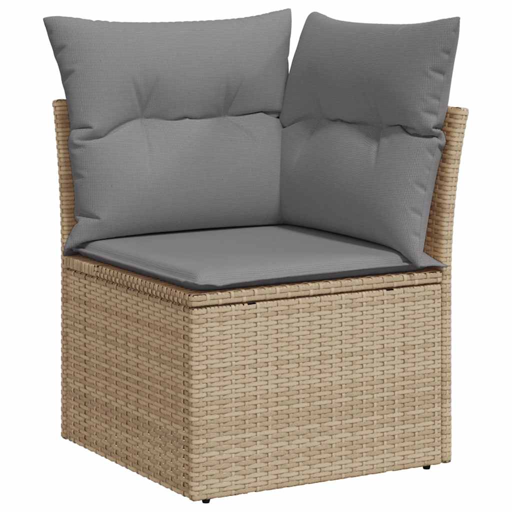 Set De Sofás De Jardín Con Cojines 9 Pzas Ratán Sintético Beige / Vetonek_0