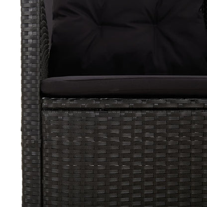 Vidaxl Sofá Esquinero Reclinable Con Cojines Ratán Sintético Negro_5