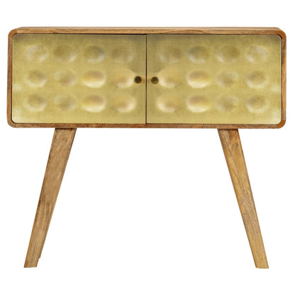 Aparador De Madera Maciza De Mango 90x30x77 Cm_2