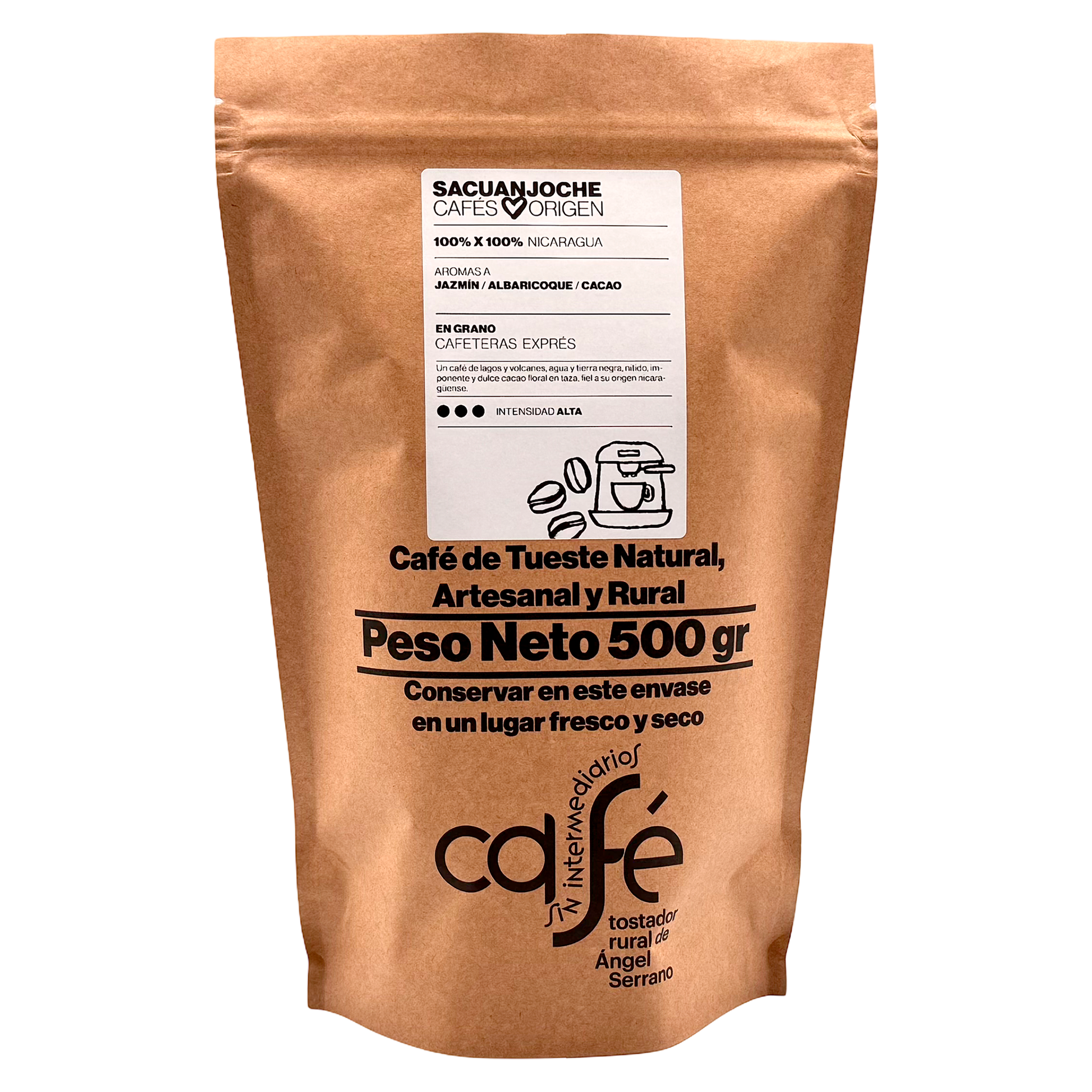 Cafe Sin Intermediarios Café Nicaragua Sacuanjoche En Grano Para Espresso 500 G_0
