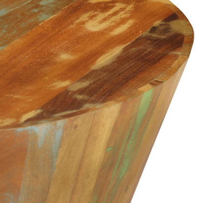 Mesa De Centro De Madera Maciza Reciclada Ø65x31 Cm_3