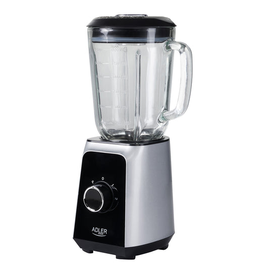 Batidora Vaso Americana, Jarra Cristal 1.5l, 2 Velocidades, Función Picahielo, Cuchillas Acero Adler Ad4076 1000w_0