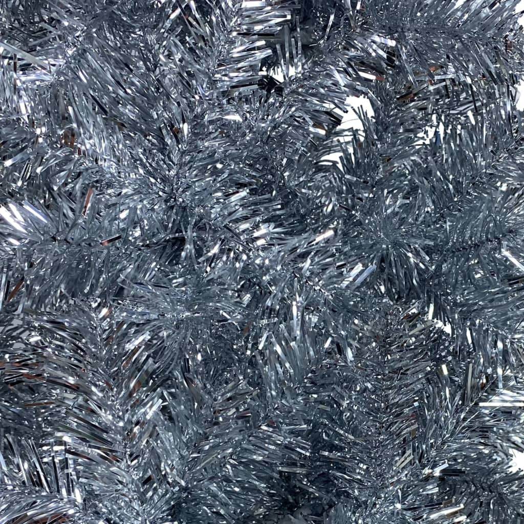 Vidaxl Árbol De Navidad Delgado Plateado 120 Cm_3