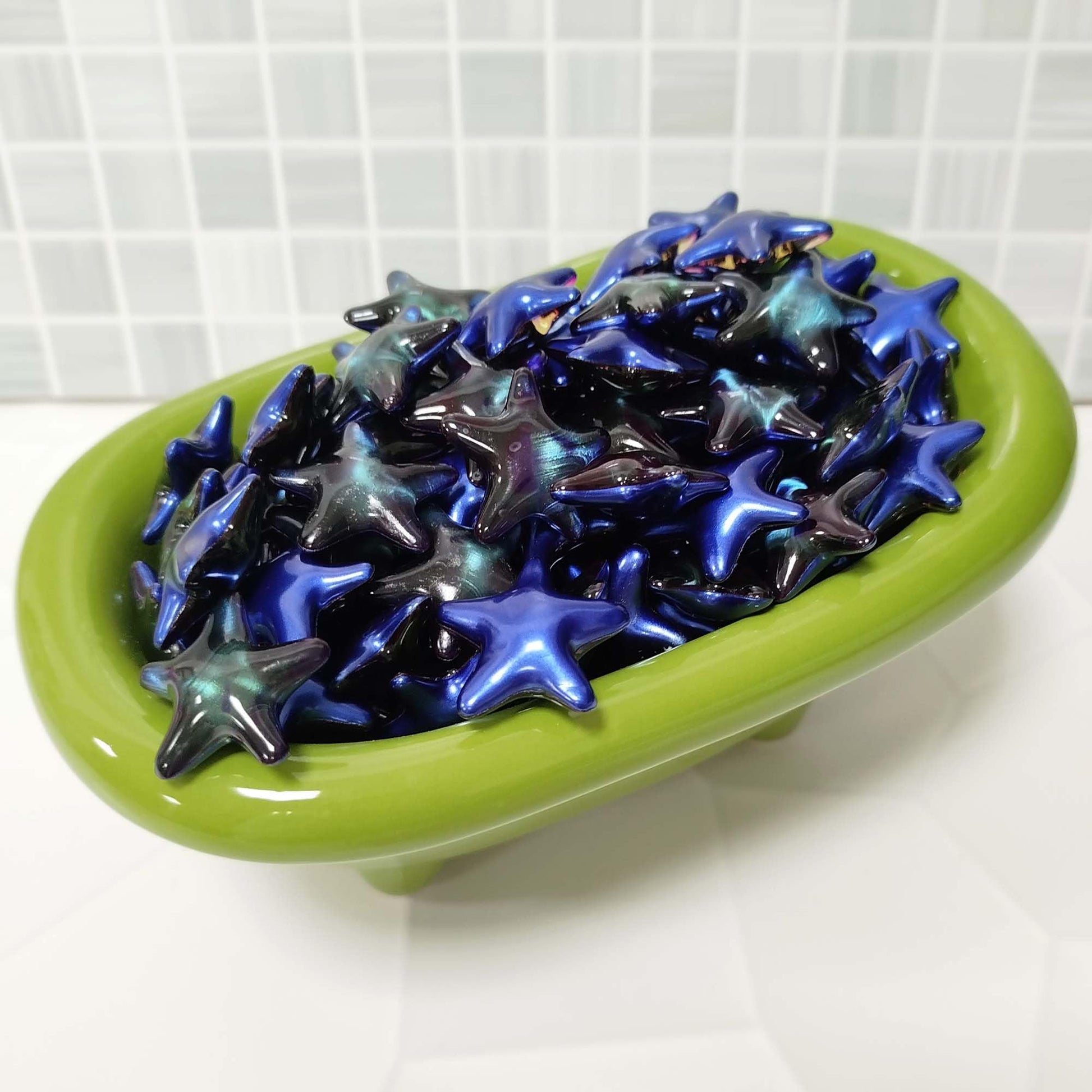 Caja 40 Perlas De Baño Con Aroma A Magnolia - Con Aceite De Soja - Hidratante Y Aromática - Forma Estrella_3