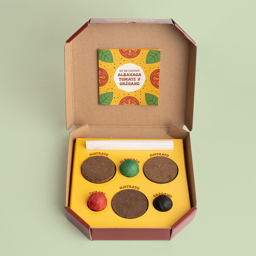 Kit Pizza Lovers | Cultiva Albahaca, Tomate Y Orégano En Casa | Regalo Gourmet Para Amantes De La Cocina_1