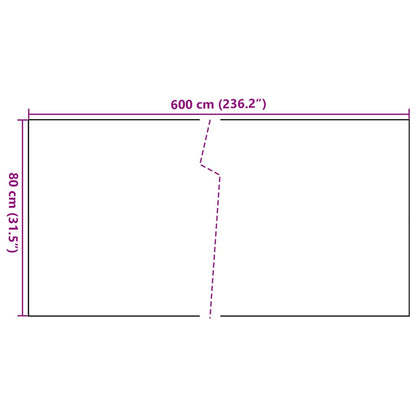 Toldo Para Balcón Ratán Sintético Negro 600x80 Cm / Vetonek_0