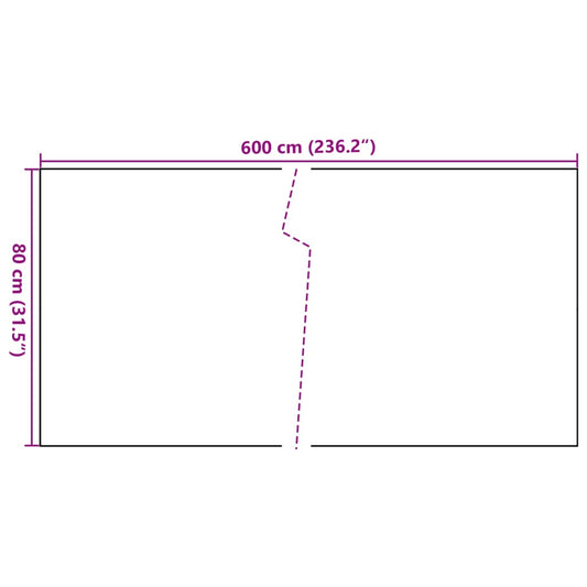 Toldo Para Balcón Ratán Sintético Negro 600x80 Cm / Vetonek_0