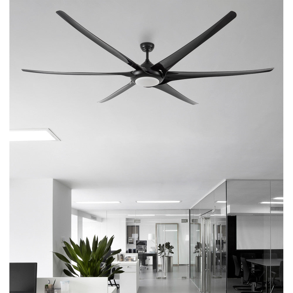 Ventilador 30w Dc Moncayo Negro 6 Aspas 6 Velocidades 254d C/remoto Memoria 3 Temperaturas 2850 Lm_1